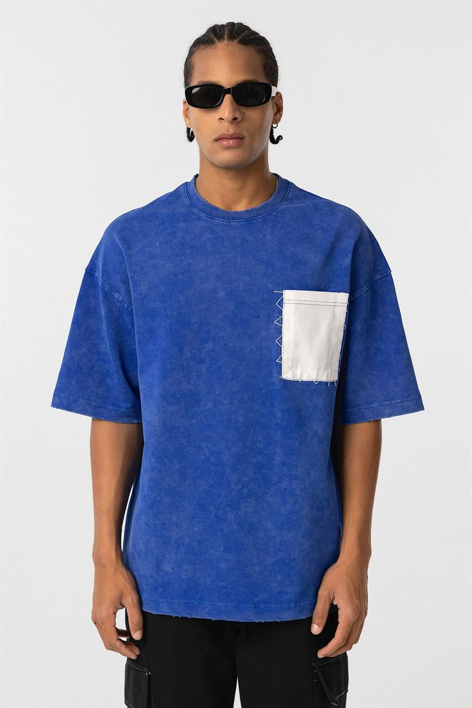 Oversized T-Shirt with Washed Pocket Detail