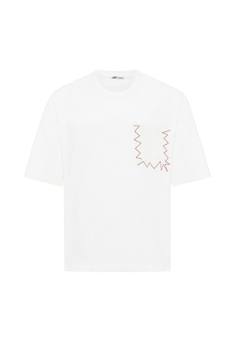 Oversized T-Shirt with Washed Pocket Detail
