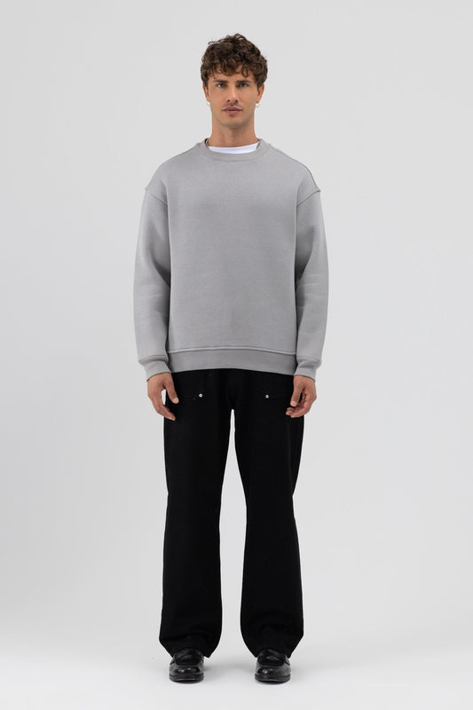 Basic Crew Neck Oversized Sweatshirt