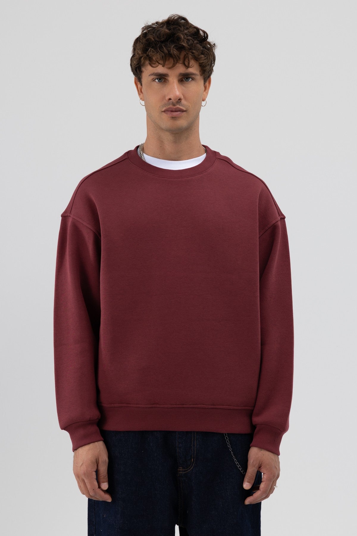 Basic Crew Neck Oversized Sweatshirt