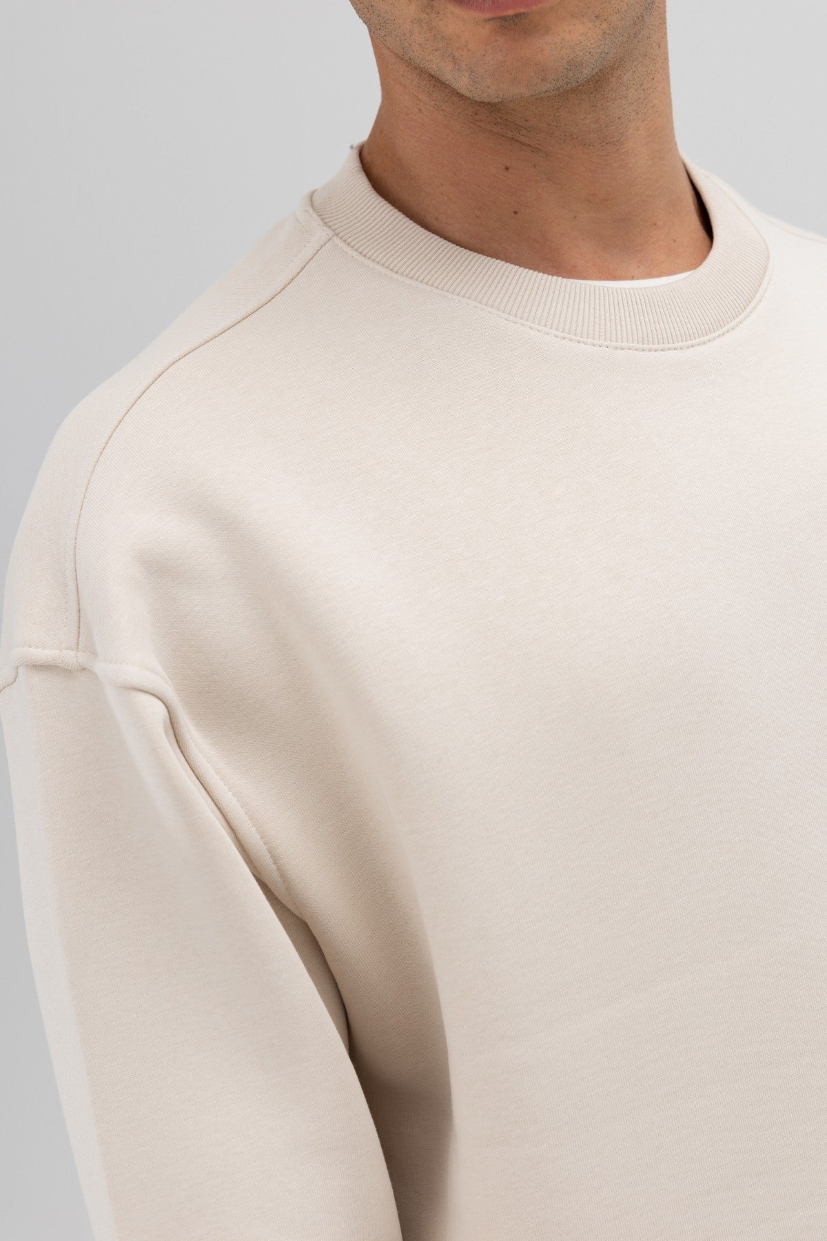 Basic Crew Neck Oversized Sweatshirt
