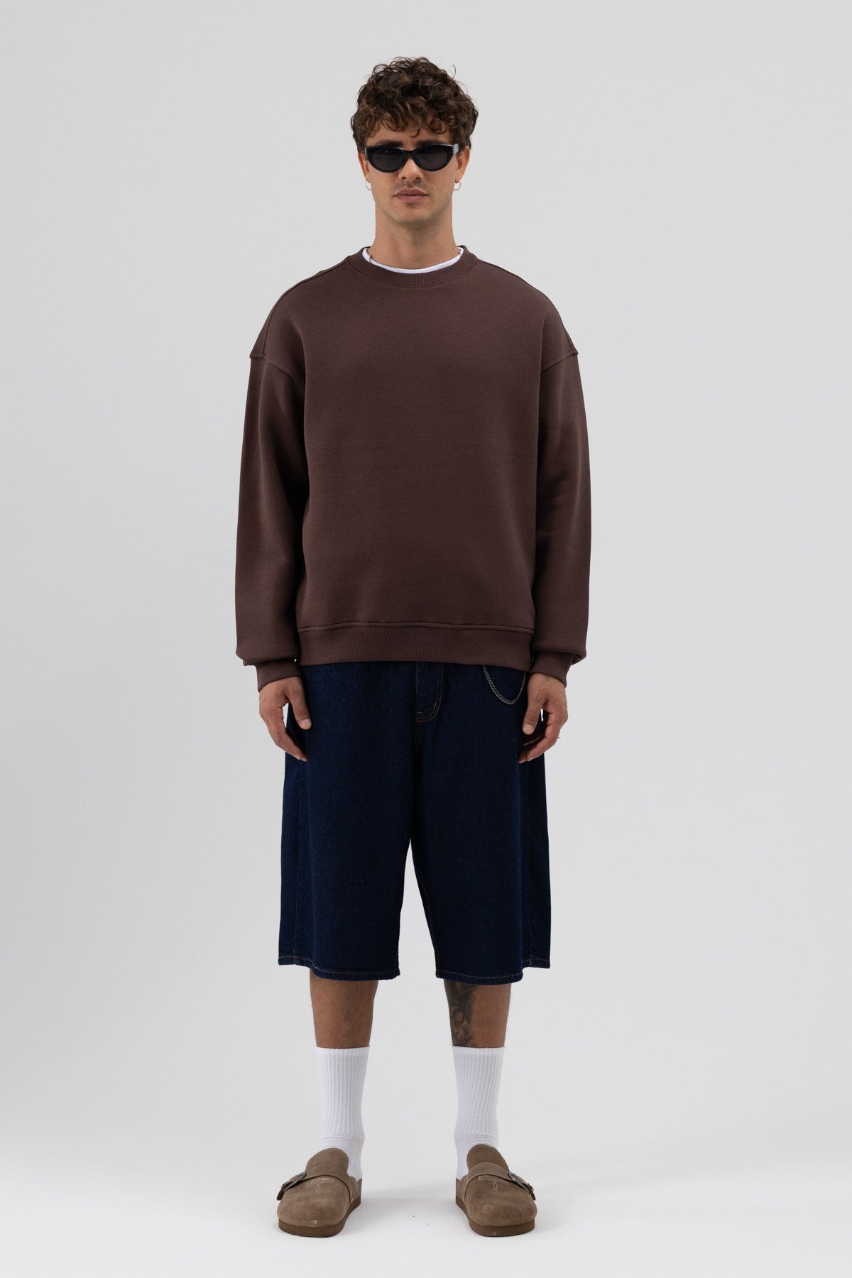 Basic Crew Neck Oversized Sweatshirt