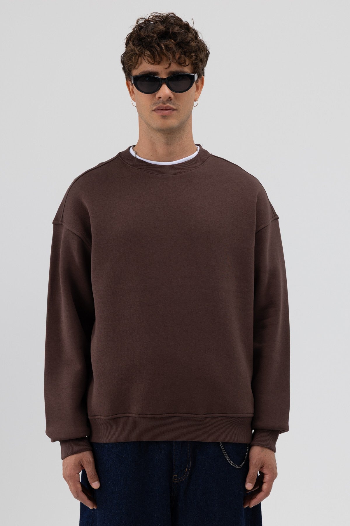 Basic Crew Neck Oversized Sweatshirt