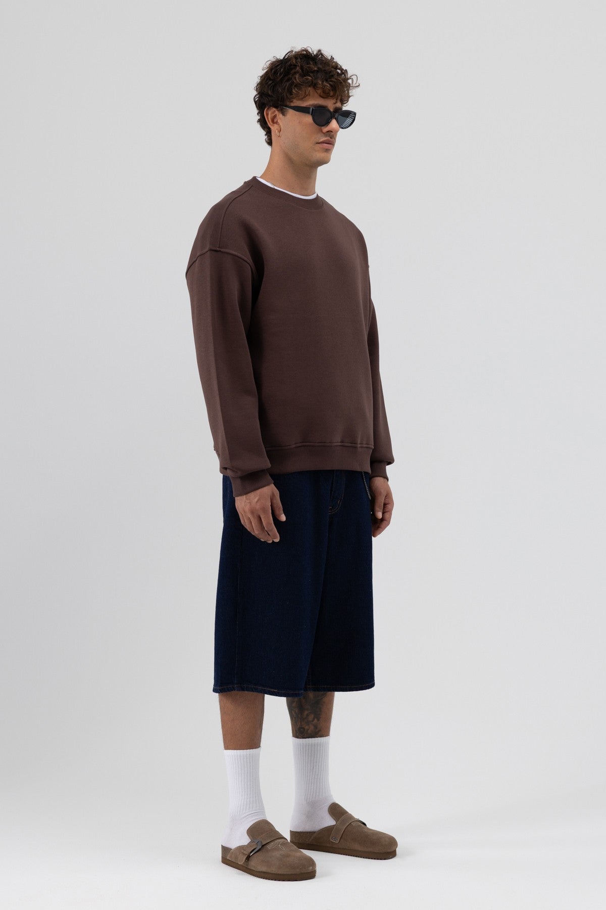 Basic Crew Neck Oversized Sweatshirt