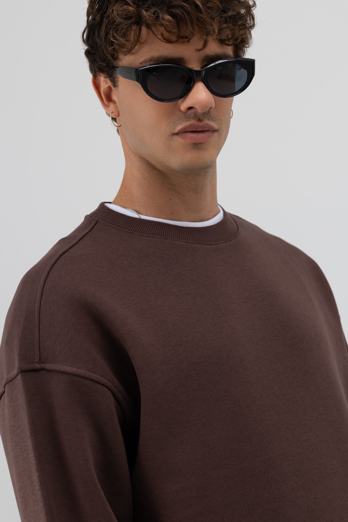 Basic Crew Neck Oversized Sweatshirt