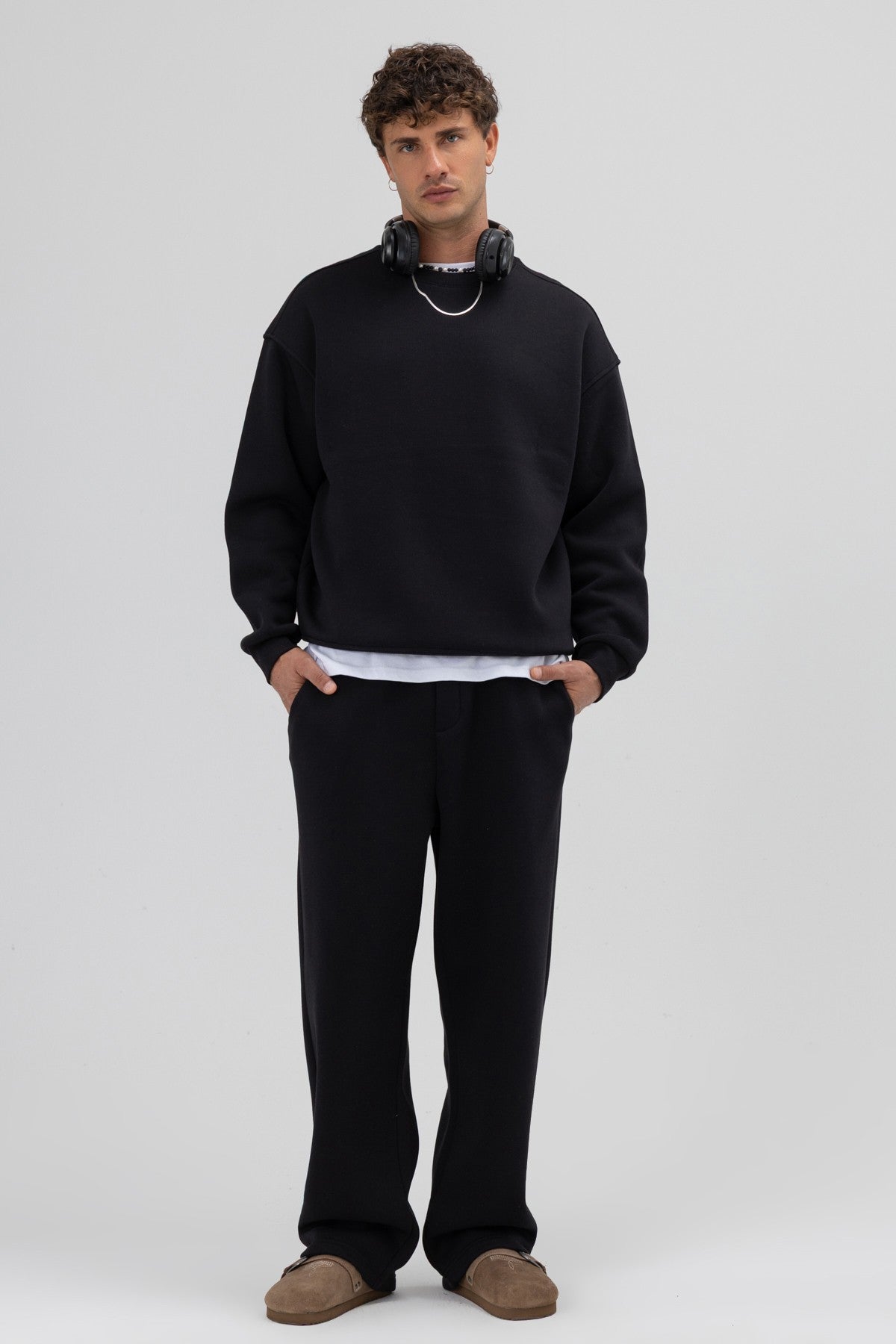 Basic Crew Neck Oversized Sweatshirt