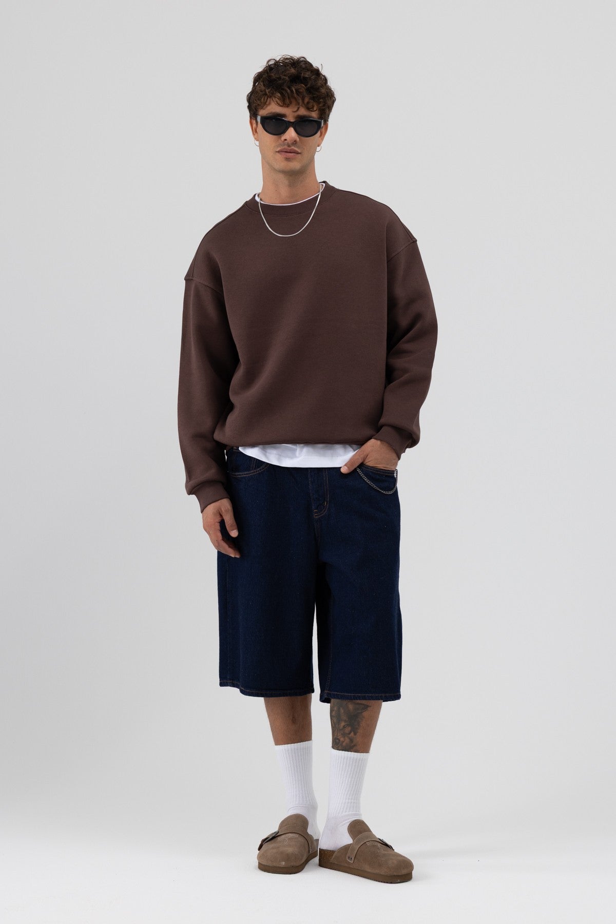 Basic Crew Neck Oversized Sweatshirt