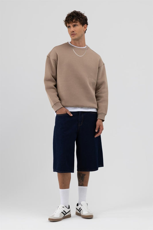 Basic Crew Neck Oversized Sweatshirt