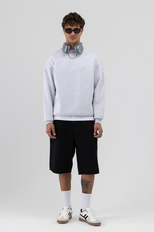 Basic Crew Neck Oversized Sweatshirt
