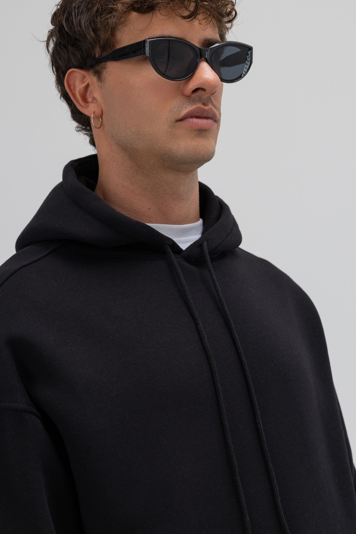 Basic Oversized Hooded Sweatshirt