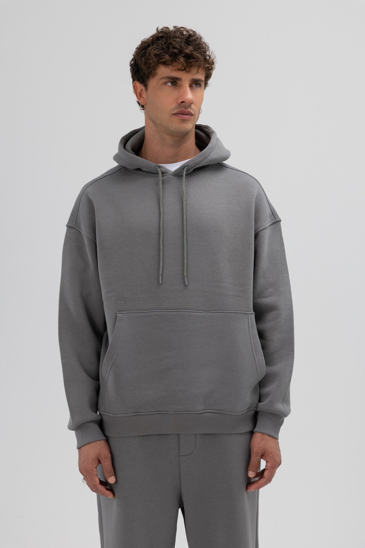 Basic Oversized Hooded Sweatshirt