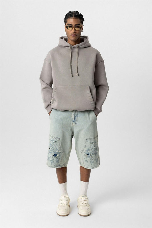 Basic Oversized Hooded Sweatshirt