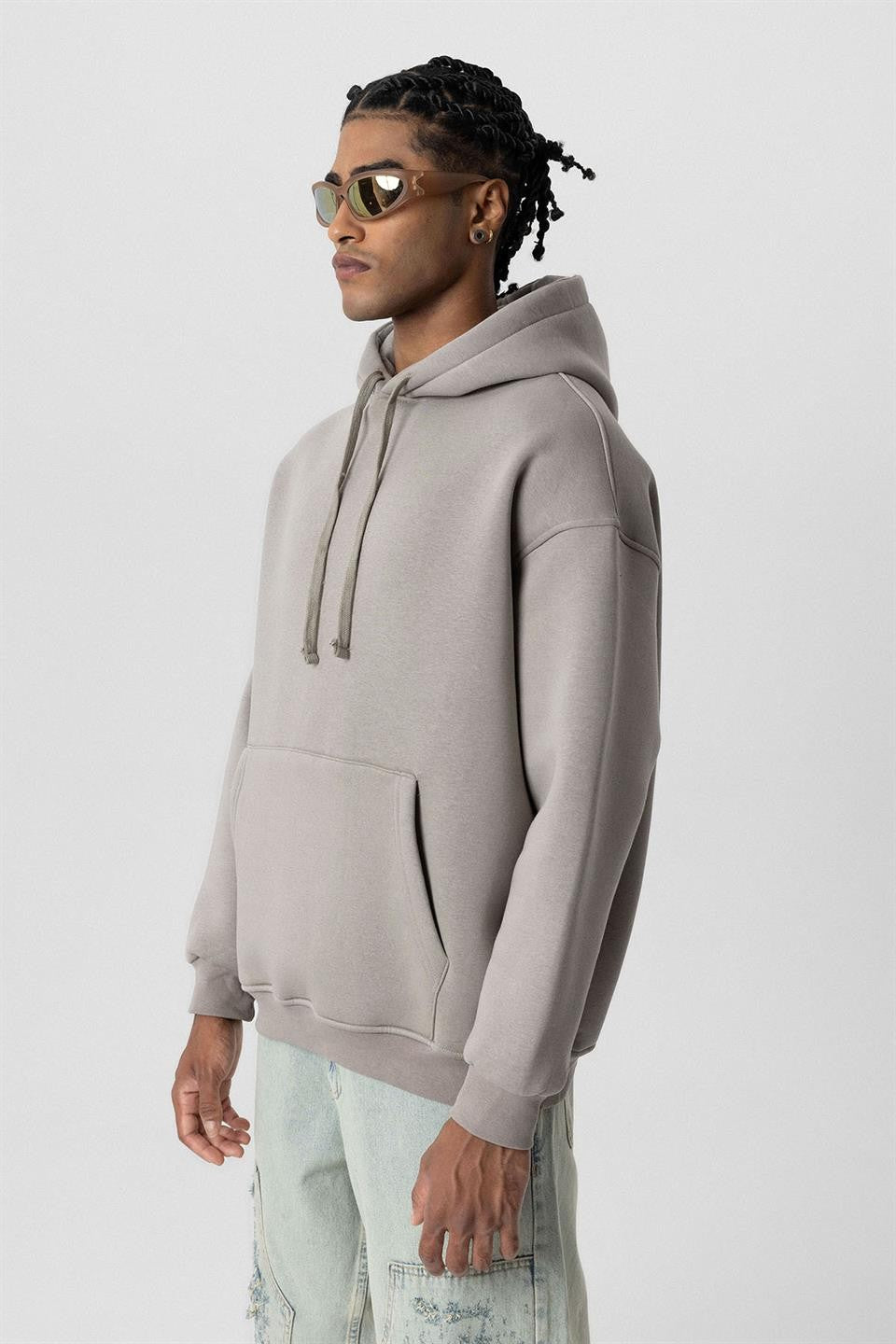 Basic Oversized Hooded Sweatshirt