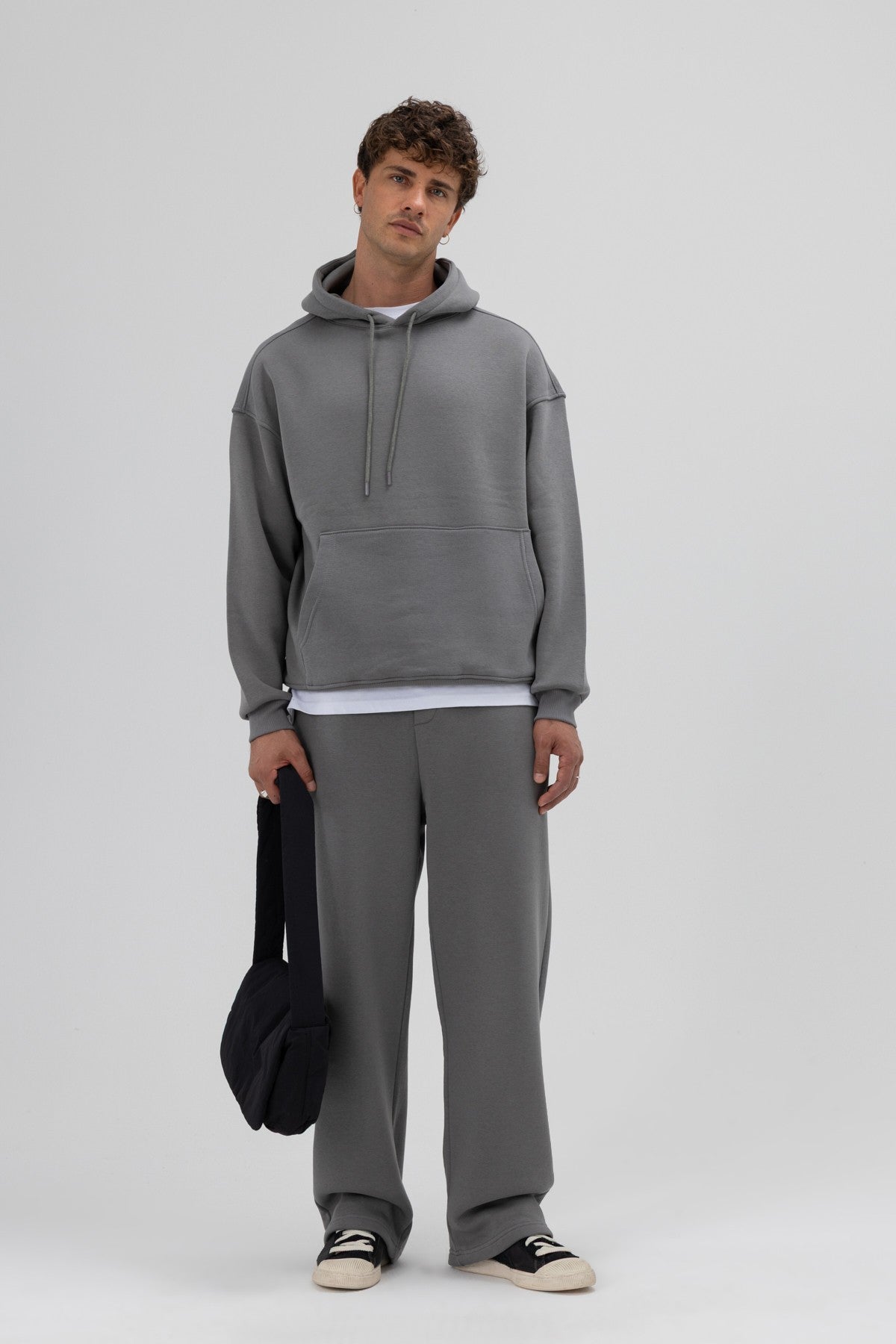 Basic Oversized Hooded Sweatshirt