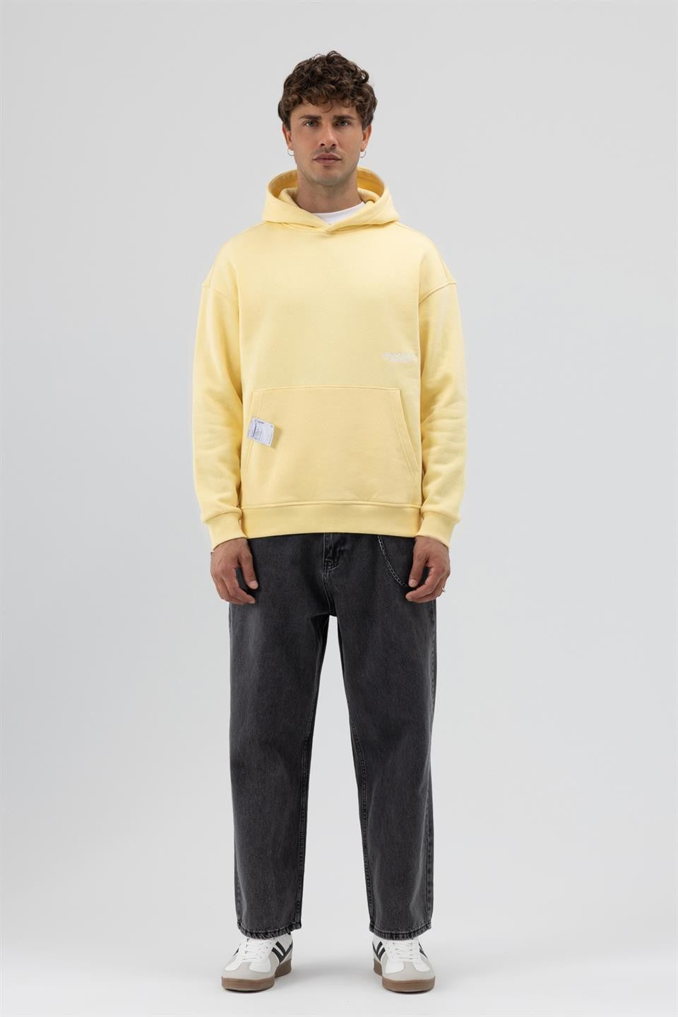 Oversized Hooded Printed Sweatshirt