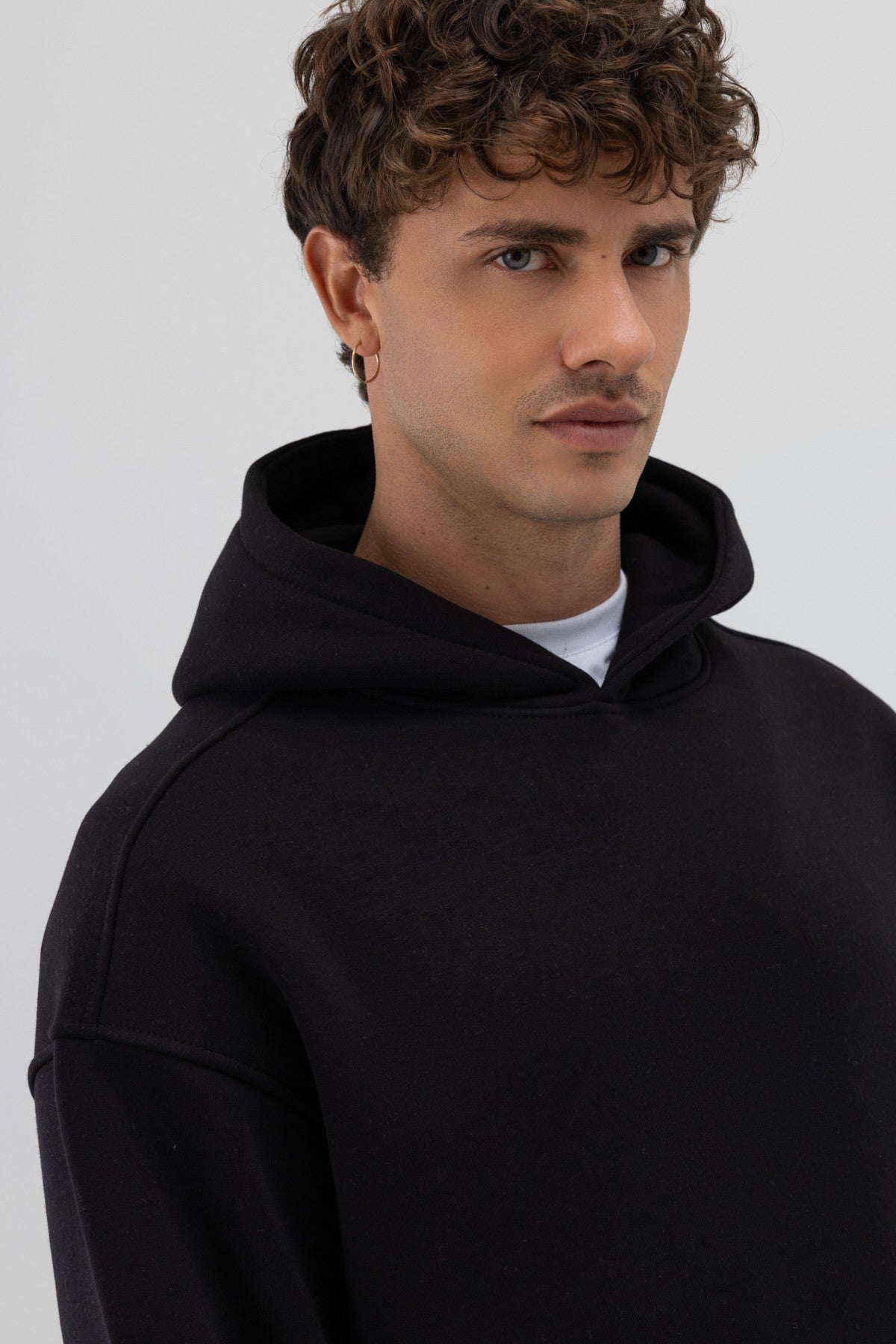 Oversized Hooded Printed Sweatshirt