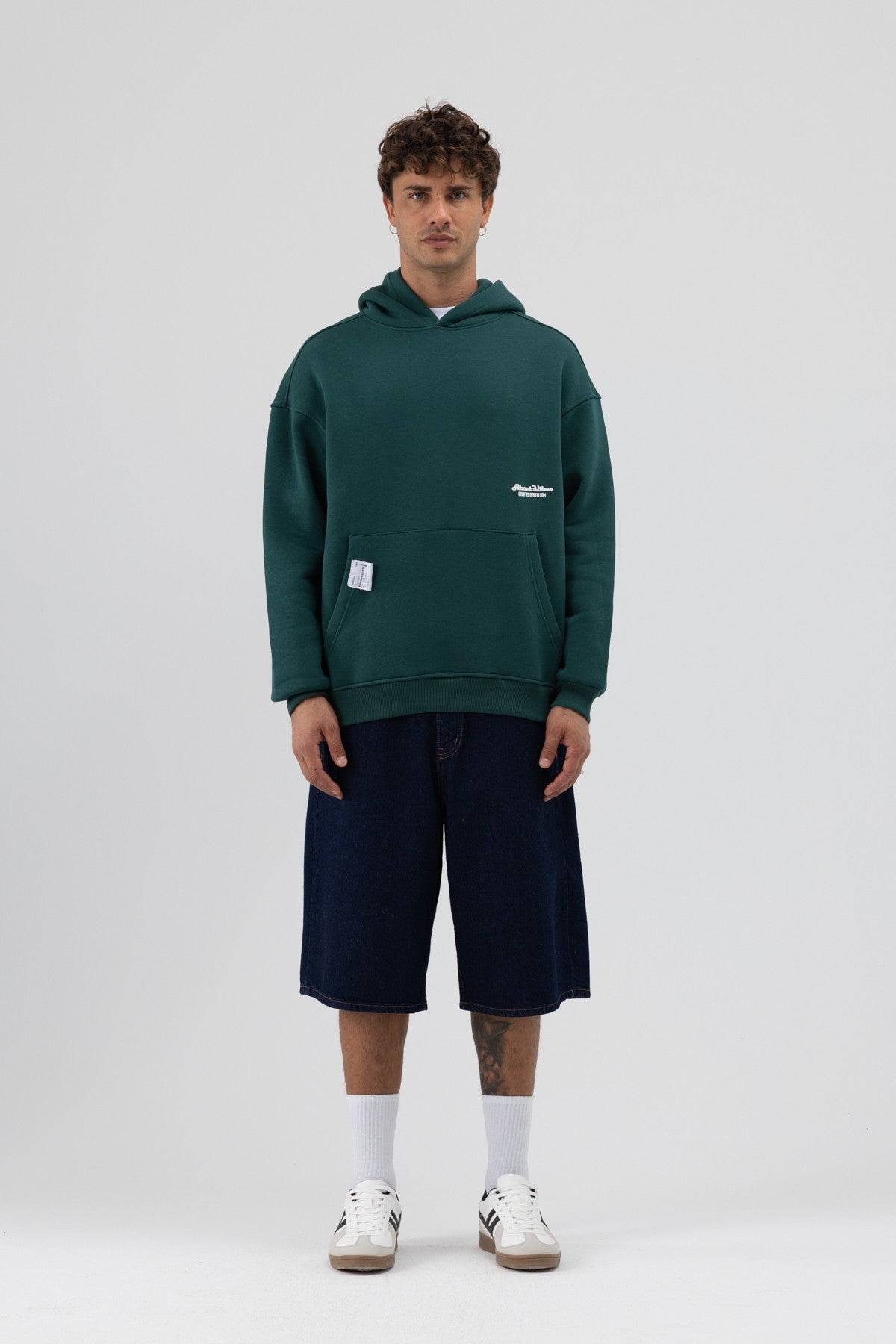 Oversized Hooded Printed Sweatshirt
