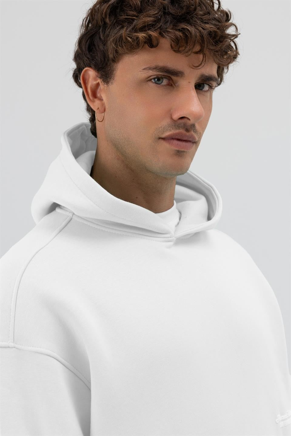 Oversized Hooded Printed Sweatshirt