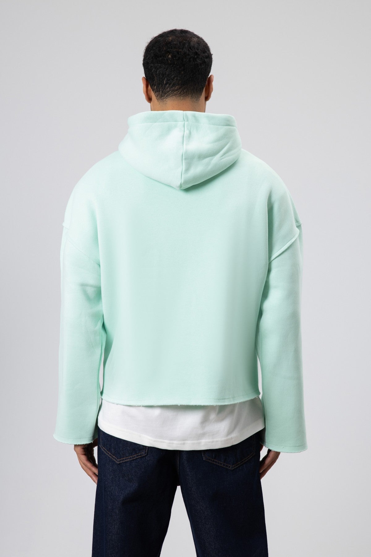 Basic Oversized Seamless Hooded Sweatshirt