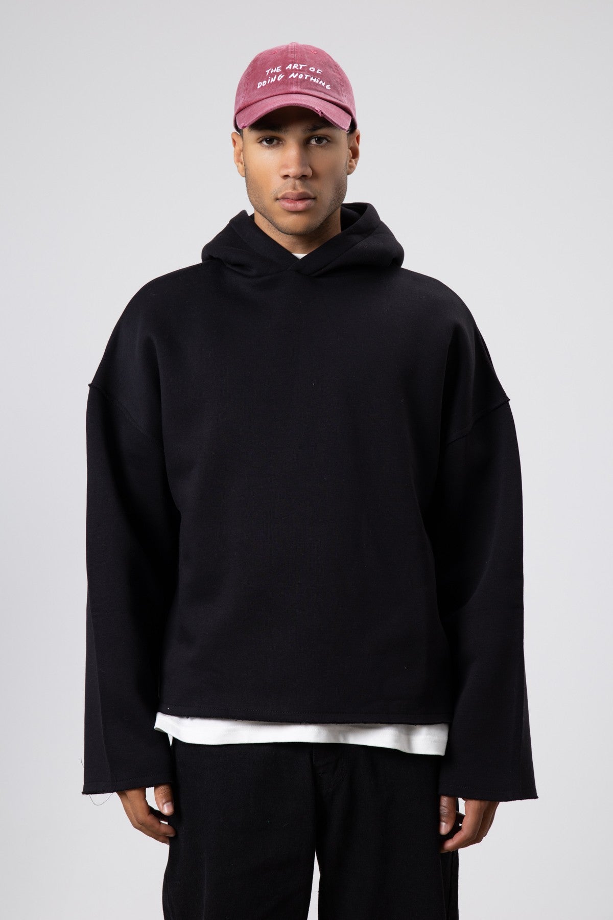 Basic Oversized Seamless Hooded Sweatshirt