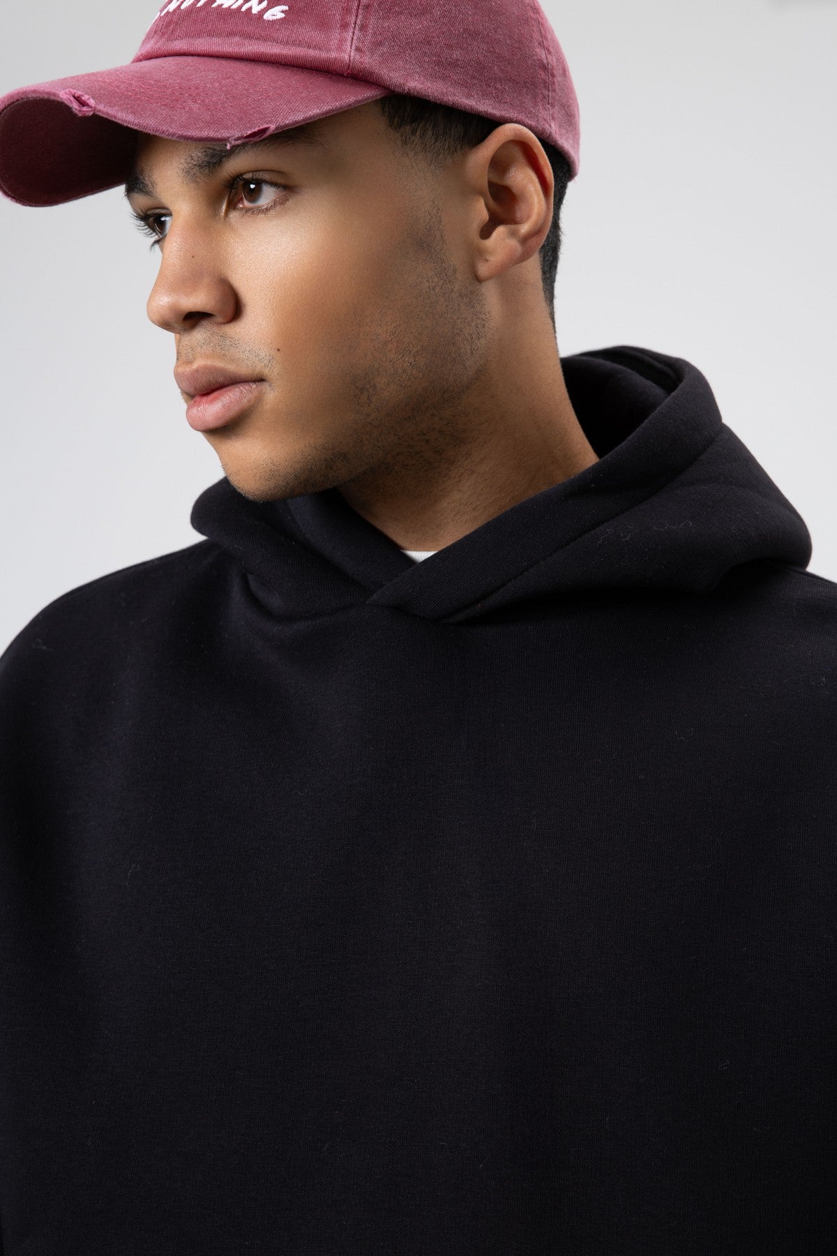 Basic Oversized Seamless Hooded Sweatshirt