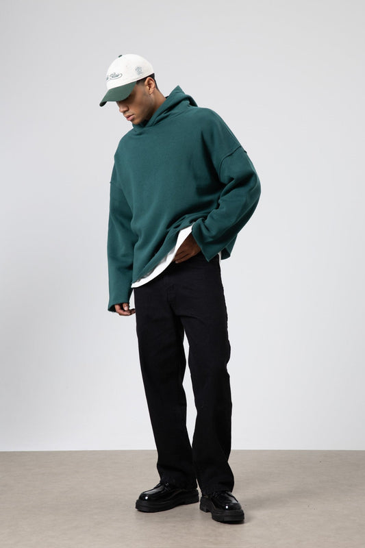 Basic Oversized Seamless Hooded Sweatshirt