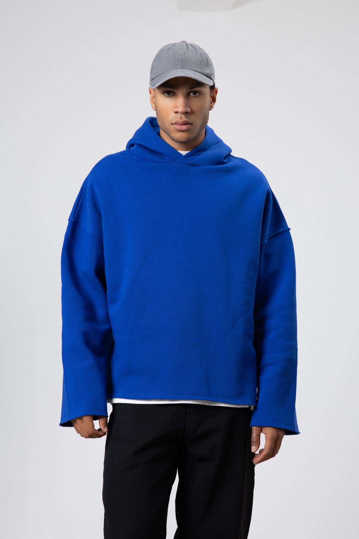 Basic Oversized Seamless Hooded Sweatshirt