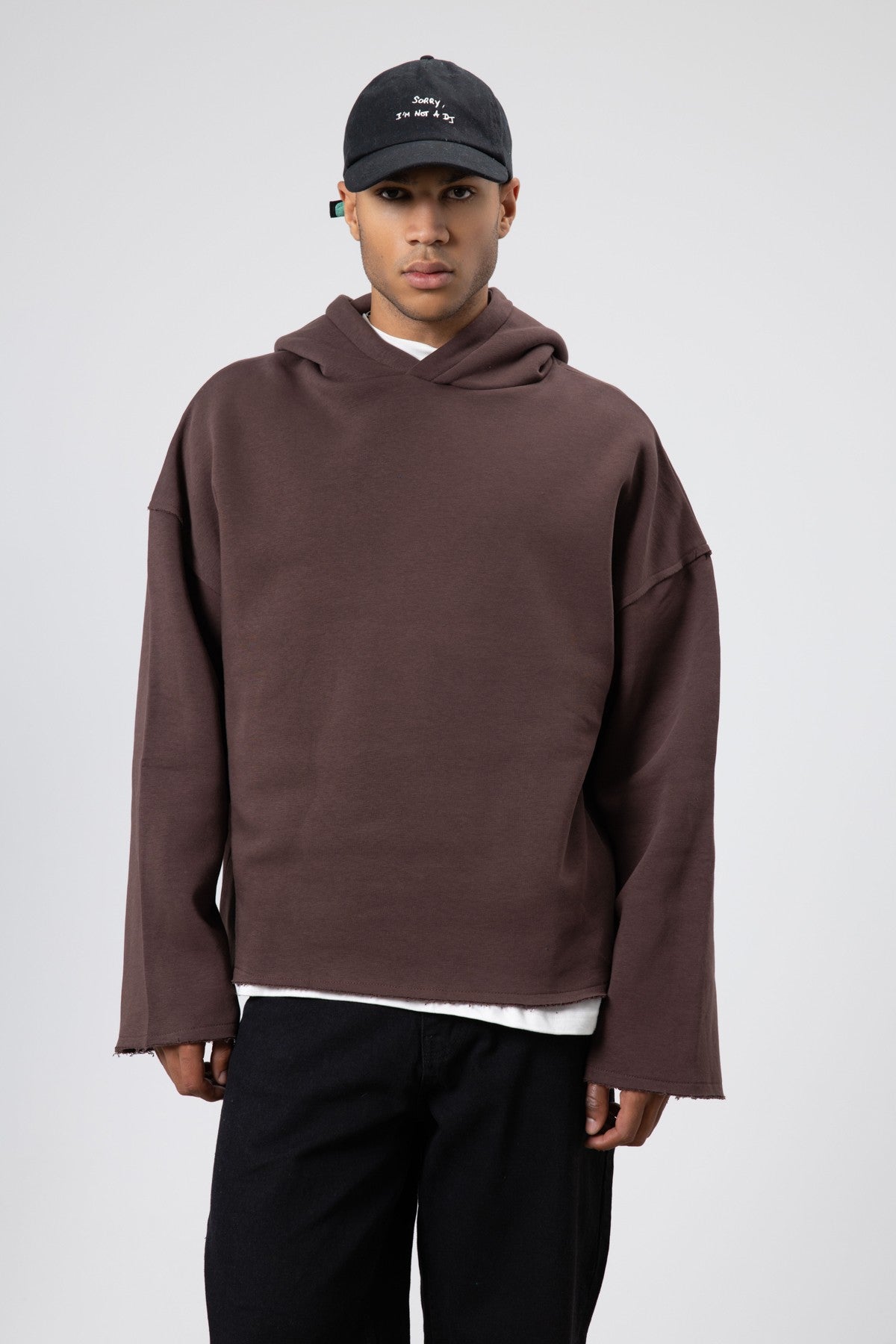 Basic Oversized Seamless Hooded Sweatshirt