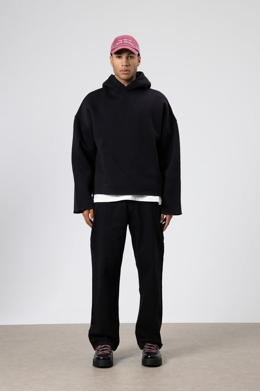 Basic Oversized Seamless Hooded Sweatshirt