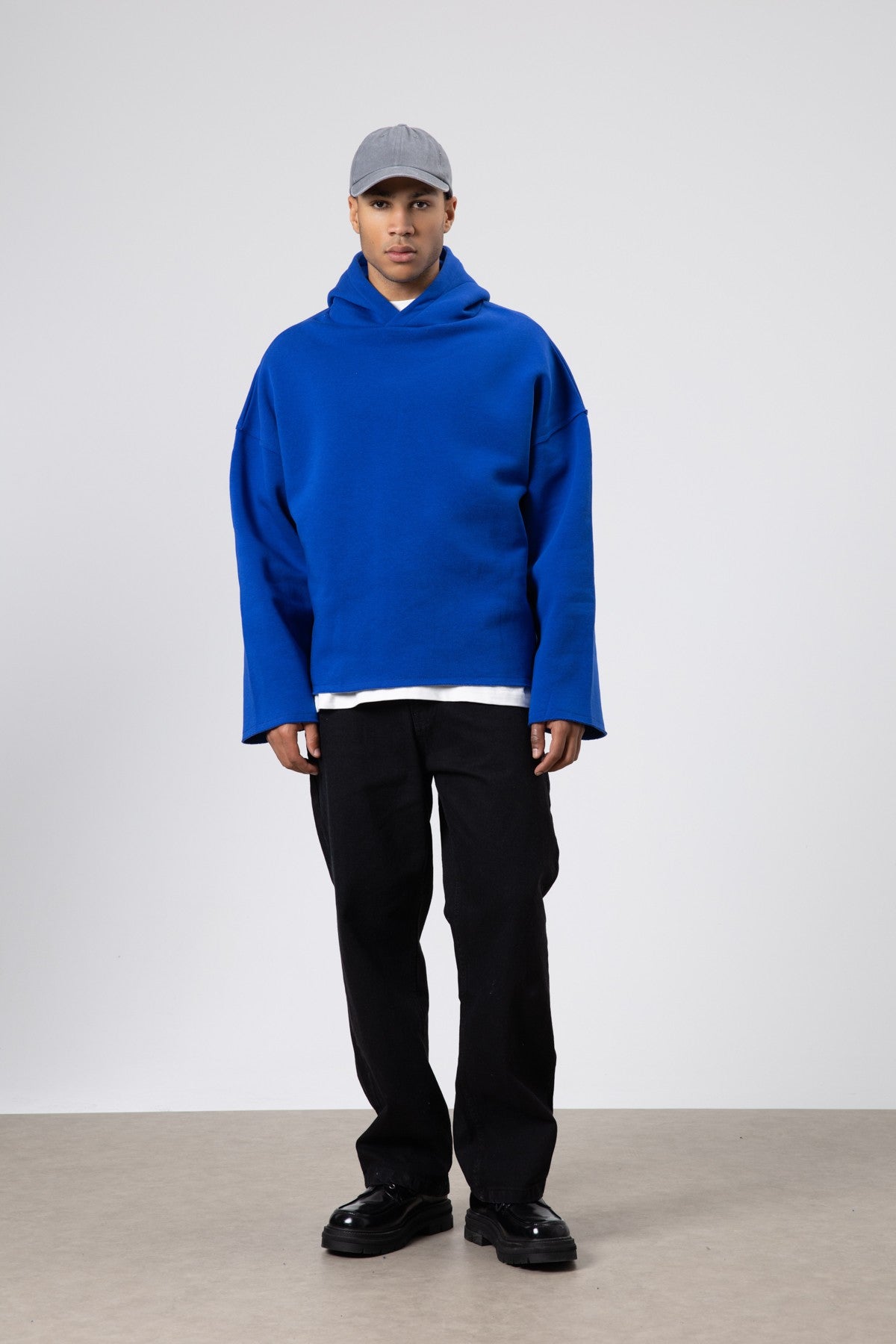 Basic Oversized Seamless Hooded Sweatshirt