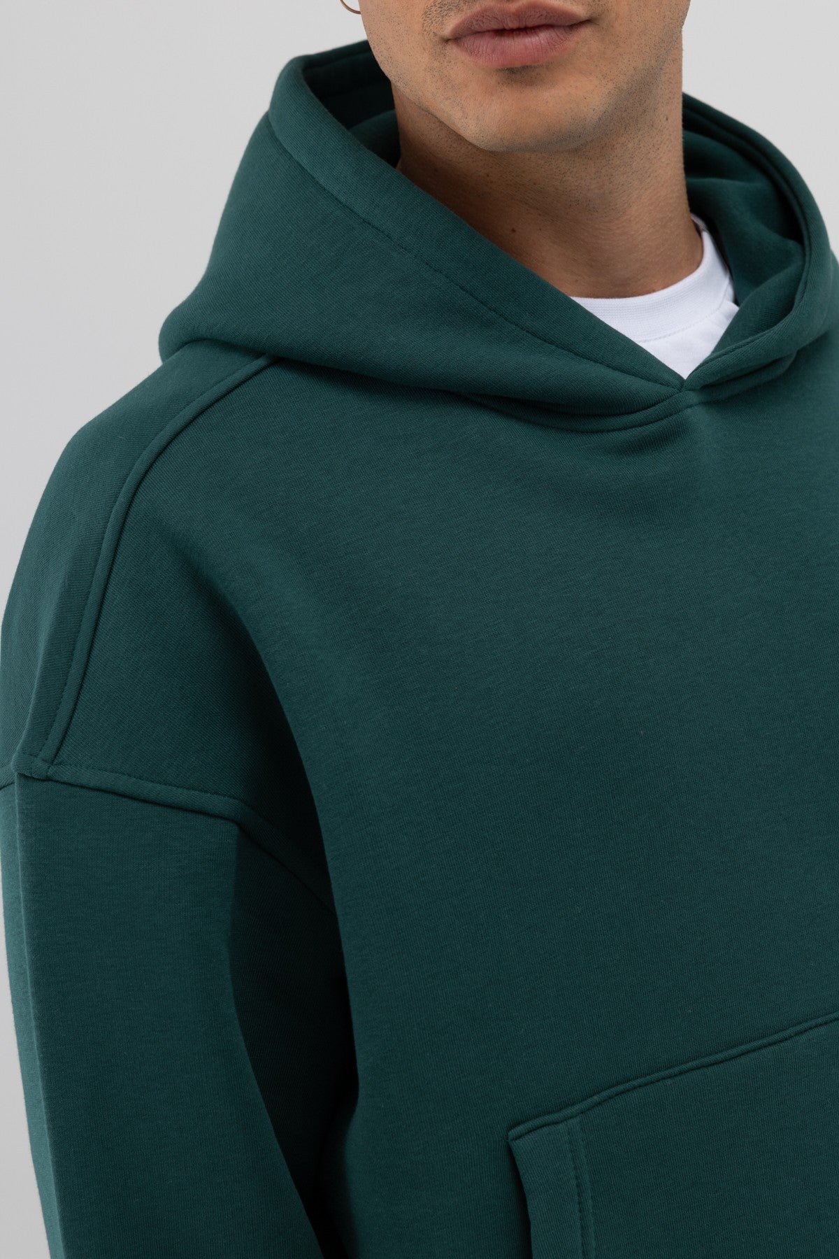 Basic Hooded Boxy-Fit Sweatshirt