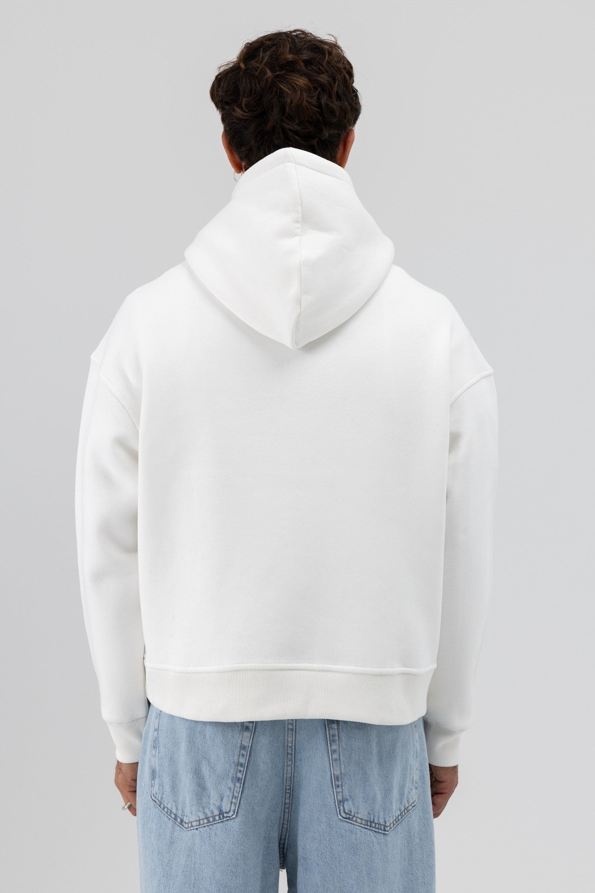 Basic Hooded Boxy-Fit Sweatshirt