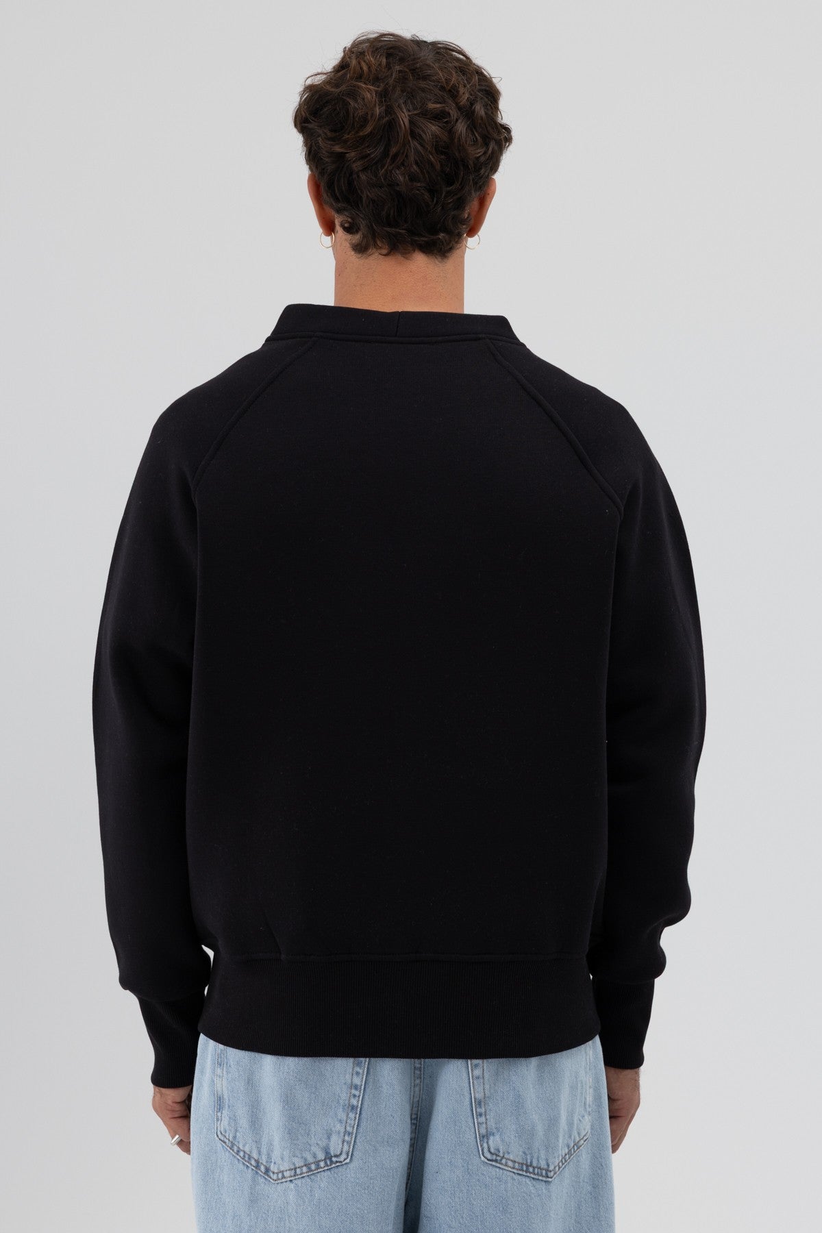 Oversized Button-Up Sweatshirt