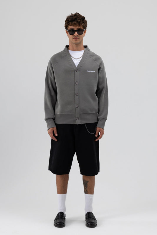 Oversized Button-Up Sweatshirt
