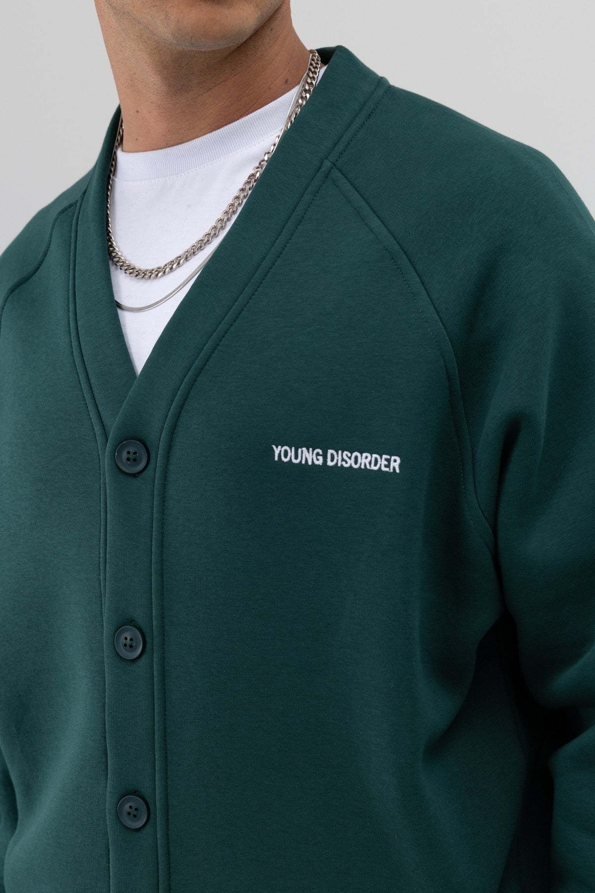 Oversized Button-Up Sweatshirt