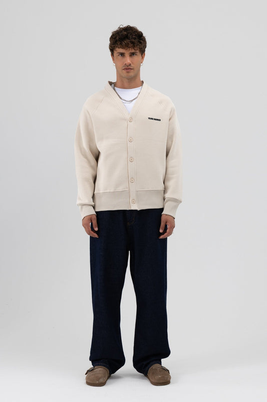 Oversized Button-Up Sweatshirt