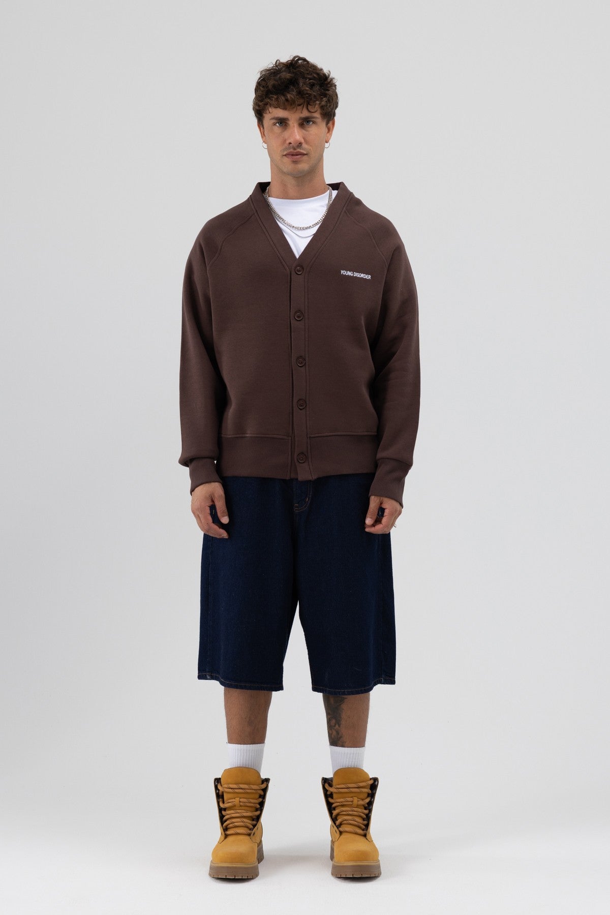 Oversized Button-Up Sweatshirt