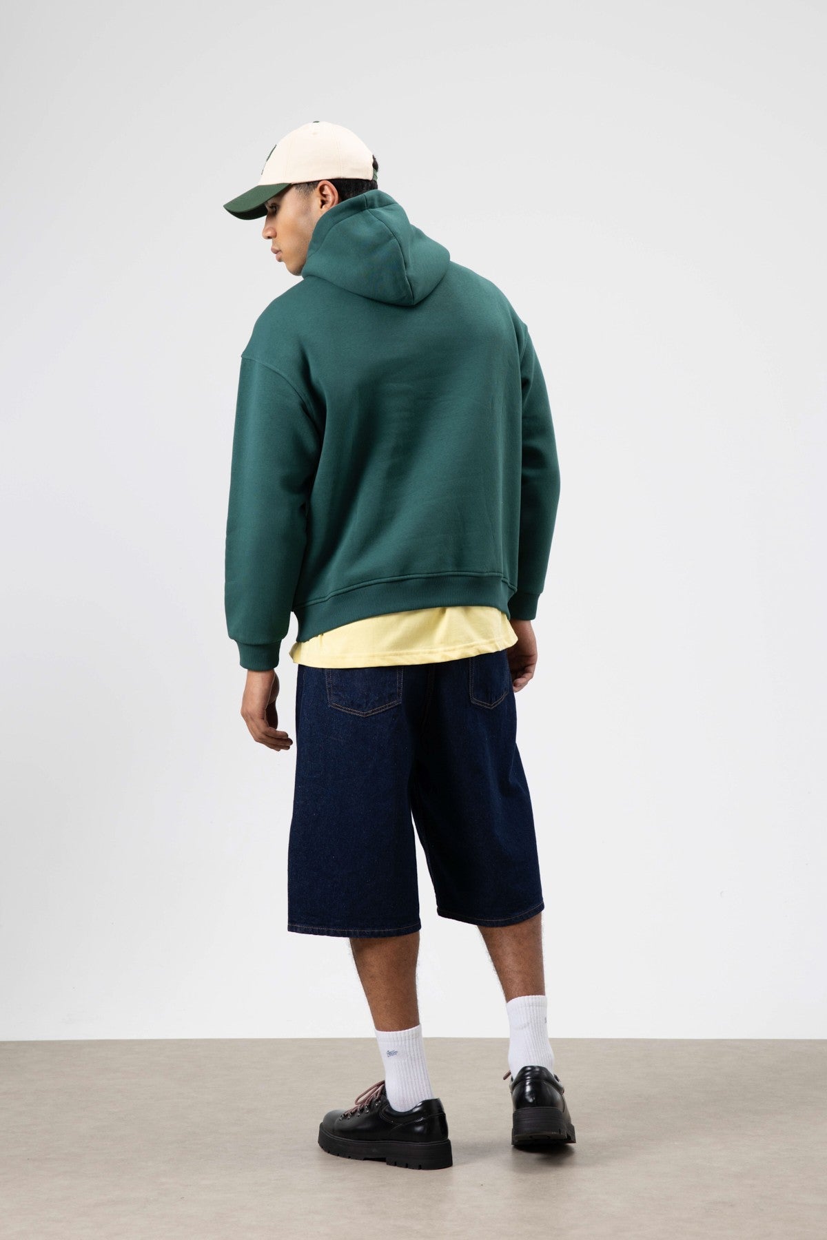 Oversized Hooded Sweatshirt with Scarf Detail