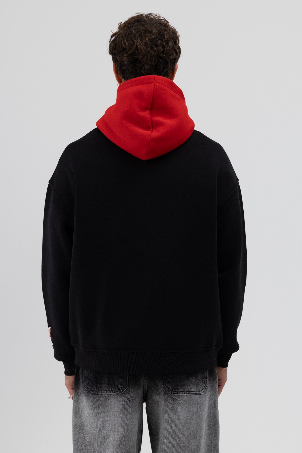 Two-Tone Printed Oversized Sweatshirt V70-92
