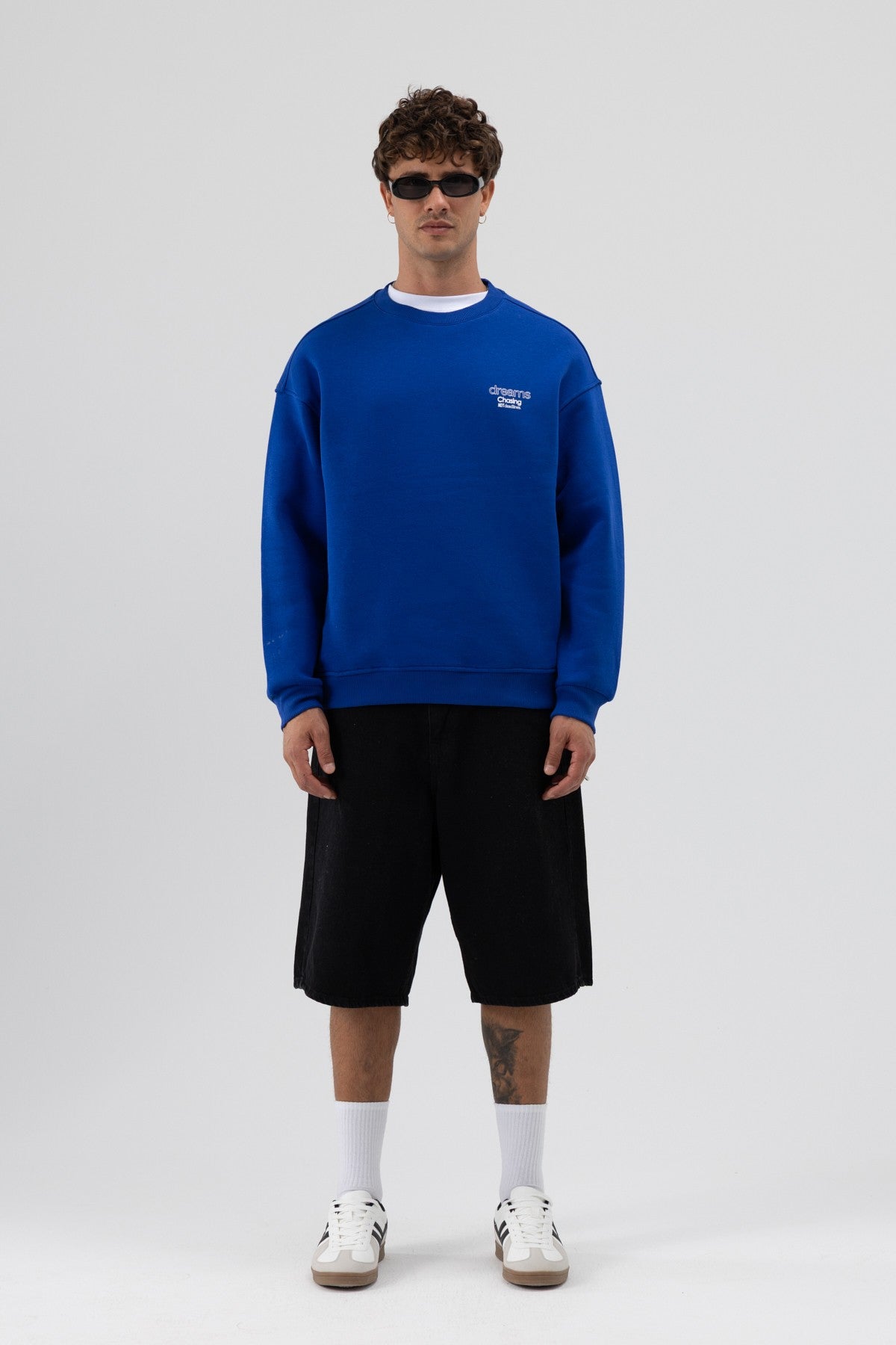 Oversized Bike Neck Print Sweatshirt V70-95