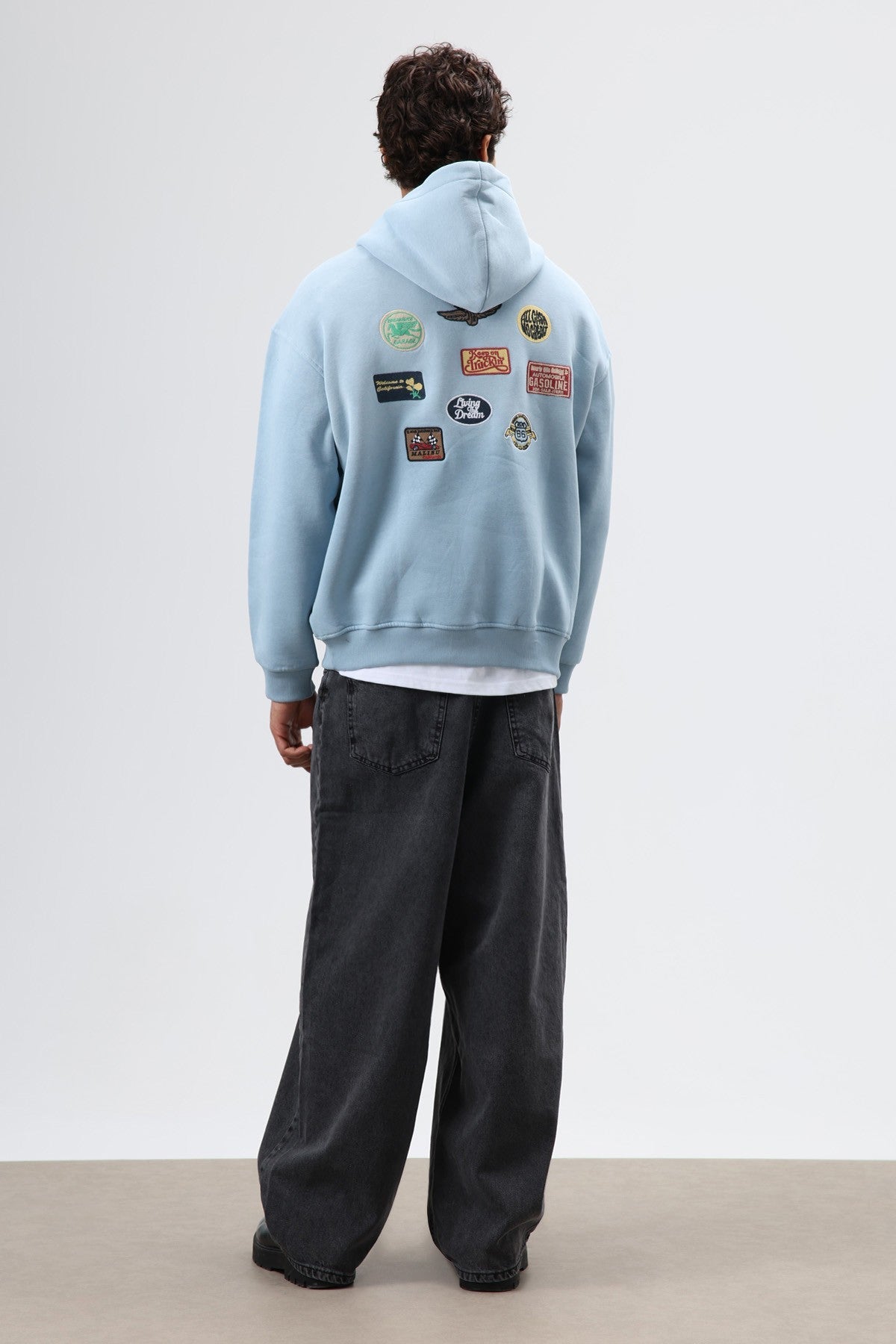 Oversized Printed Hooded Sweatshirt