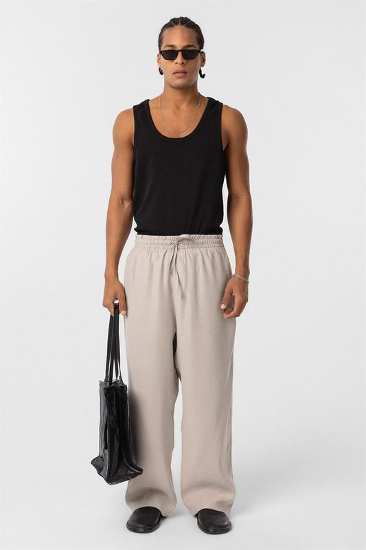 Baggy-Fit Modal Fabric Pants