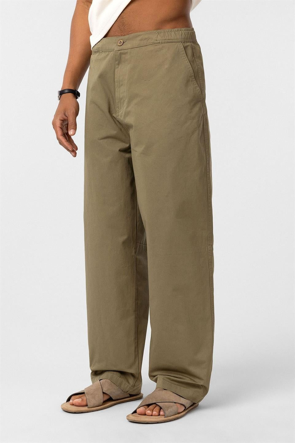 Pre-Washed Gabardine Baggy Pants