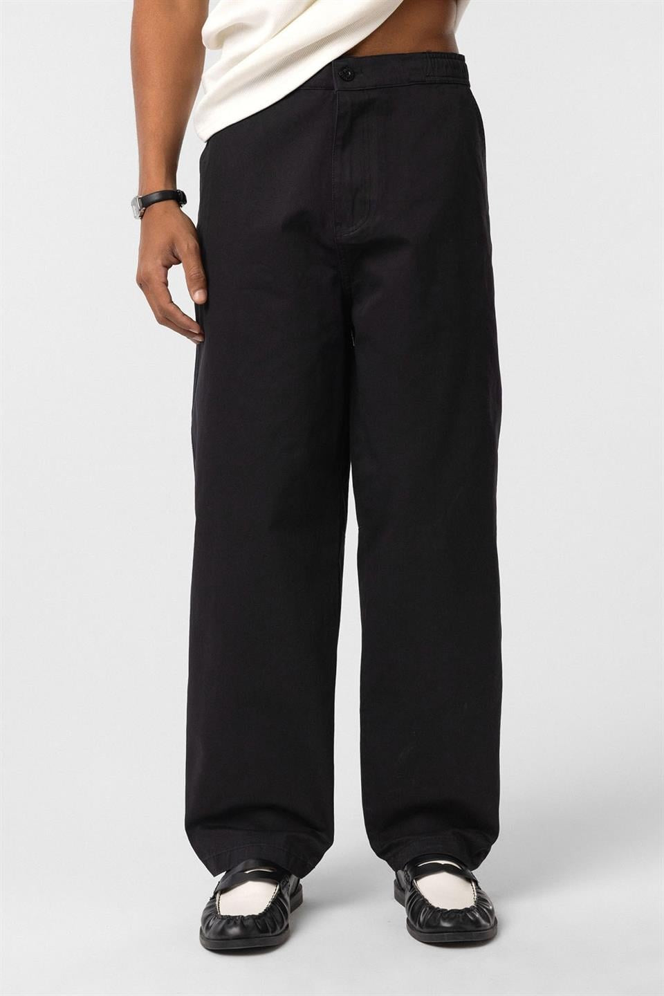 Pre-Washed Gabardine Baggy Pants