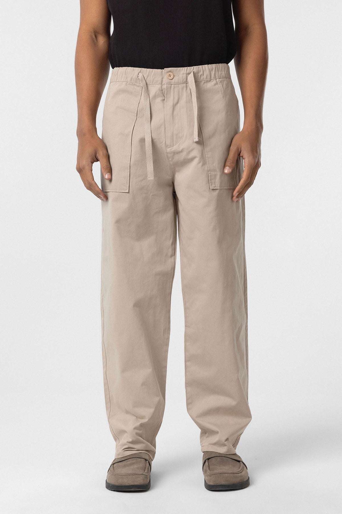 Baggy-Fit Gabardine Pants
