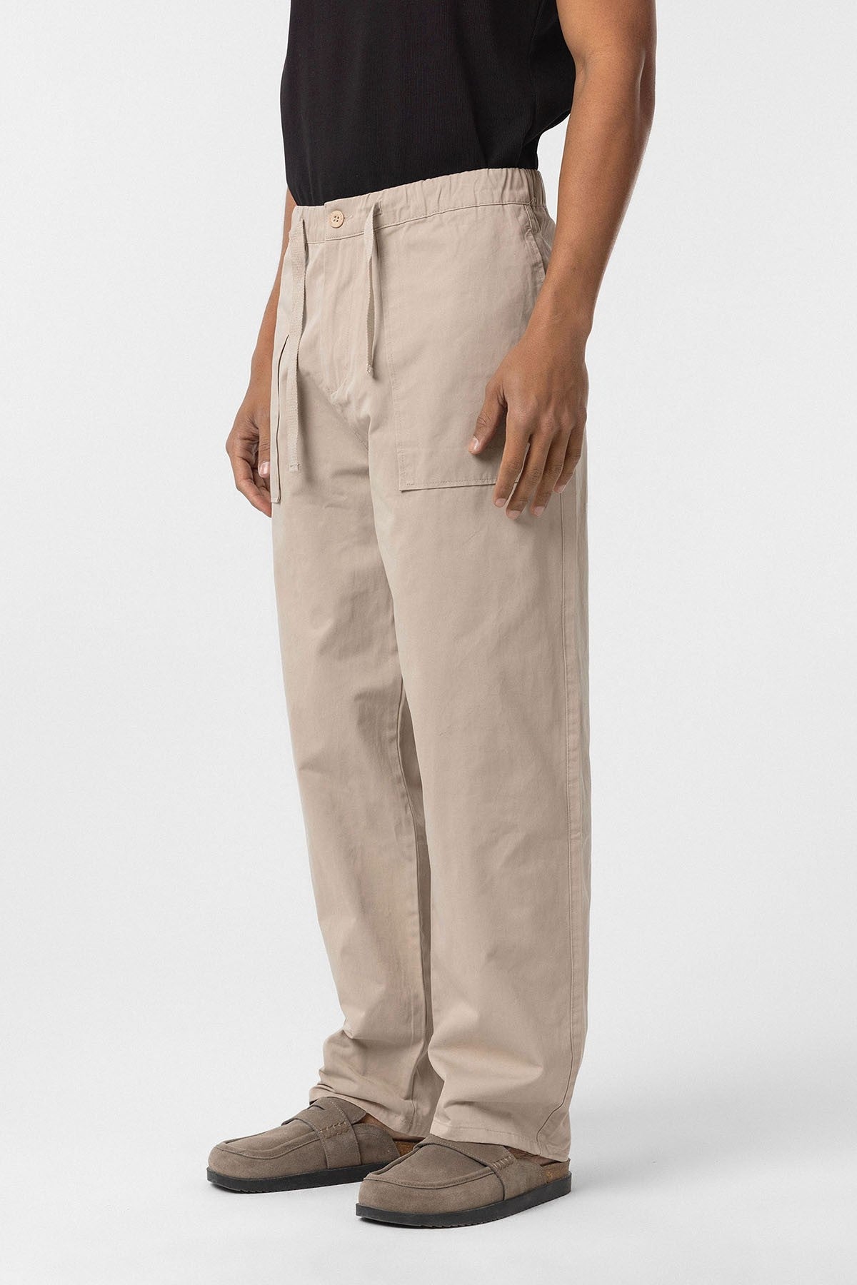 Baggy-Fit Gabardine Pants