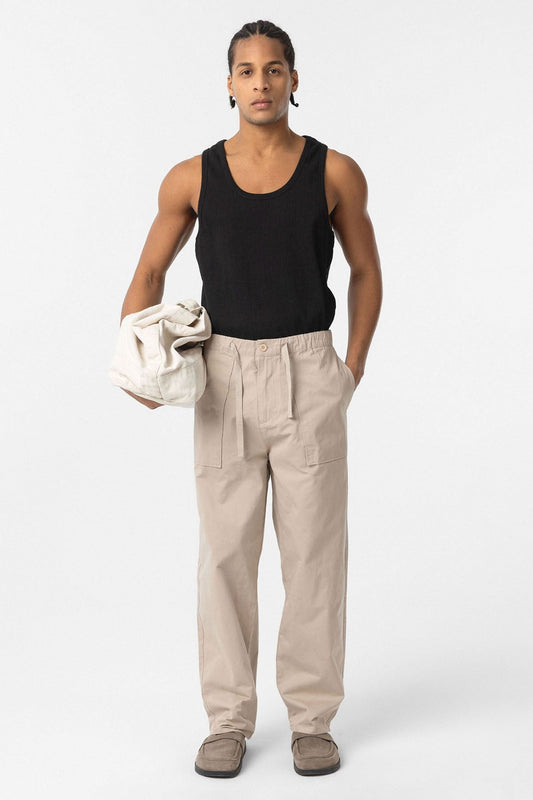 Baggy-Fit Gabardine Pants