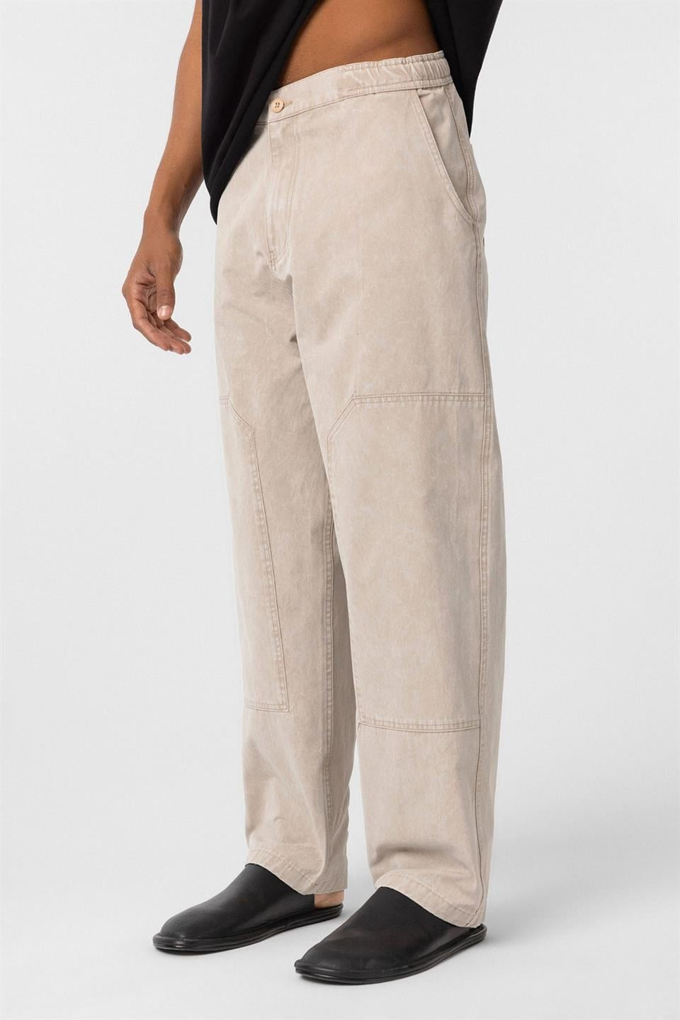Pre-Washed Baggy Gabardine Pants