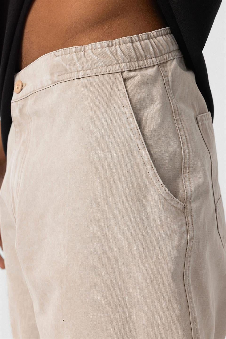 Pre-Washed Baggy Gabardine Pants