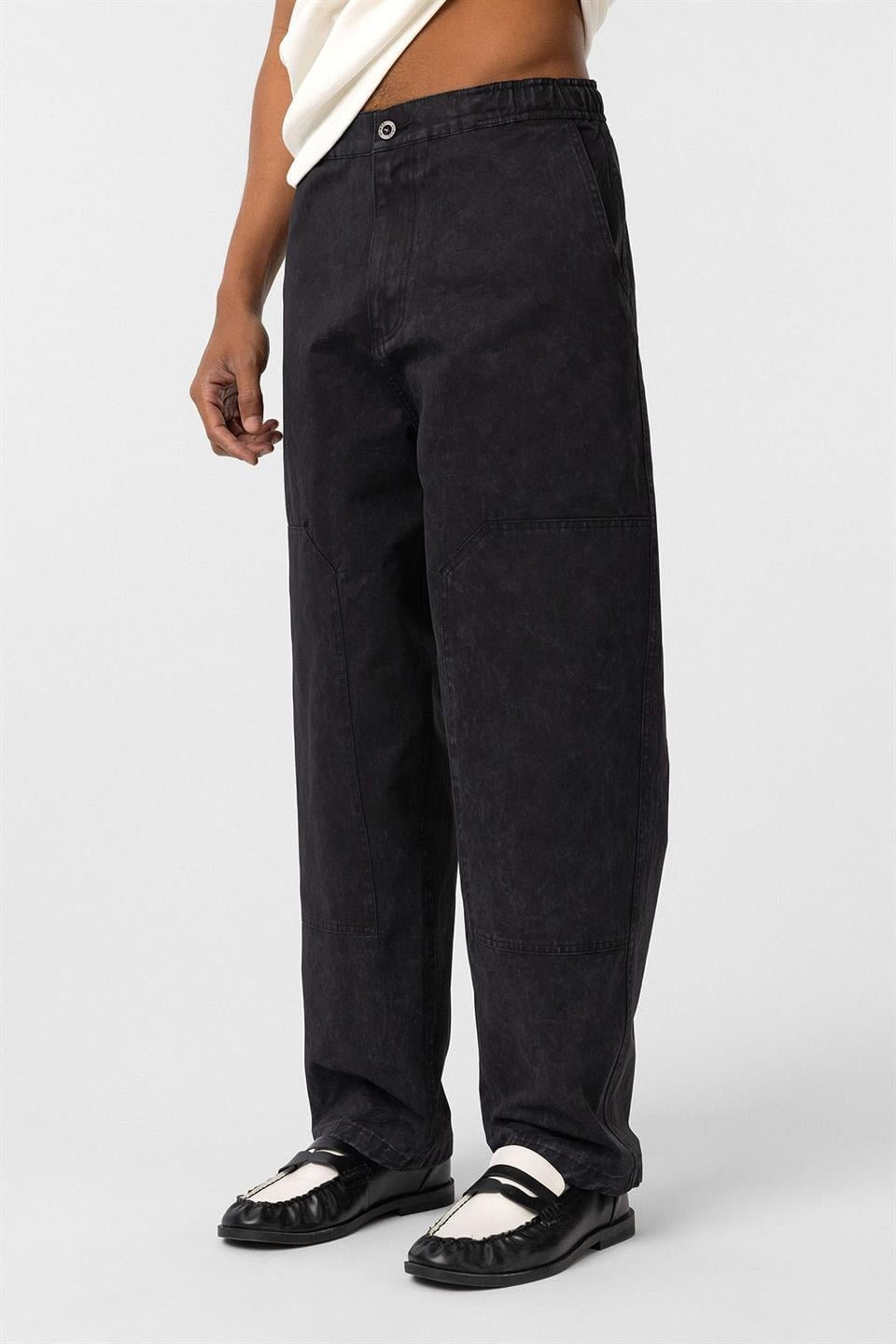 Pre-Washed Baggy Gabardine Pants
